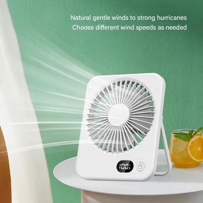 Folding Desktop Fan Handheld Quiet USB Charging  Fans For  Home  School Office   Mini Table Fan