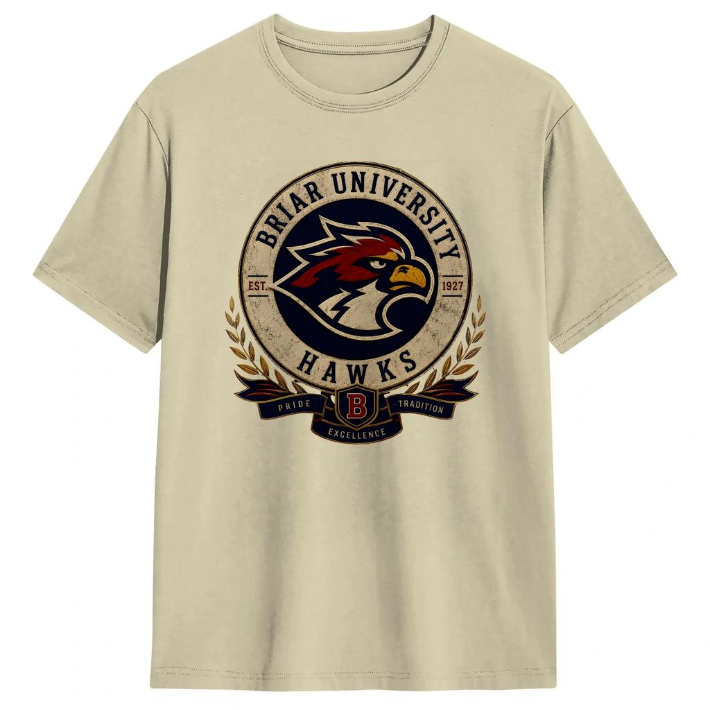 Außerhalb des CampusBriar U Briar University Eishockey Romanze Hawks Eishockey Team T-Shirt Strand T-Shirts Baumwolle Trendiges Cooles T-Shirt für Männer