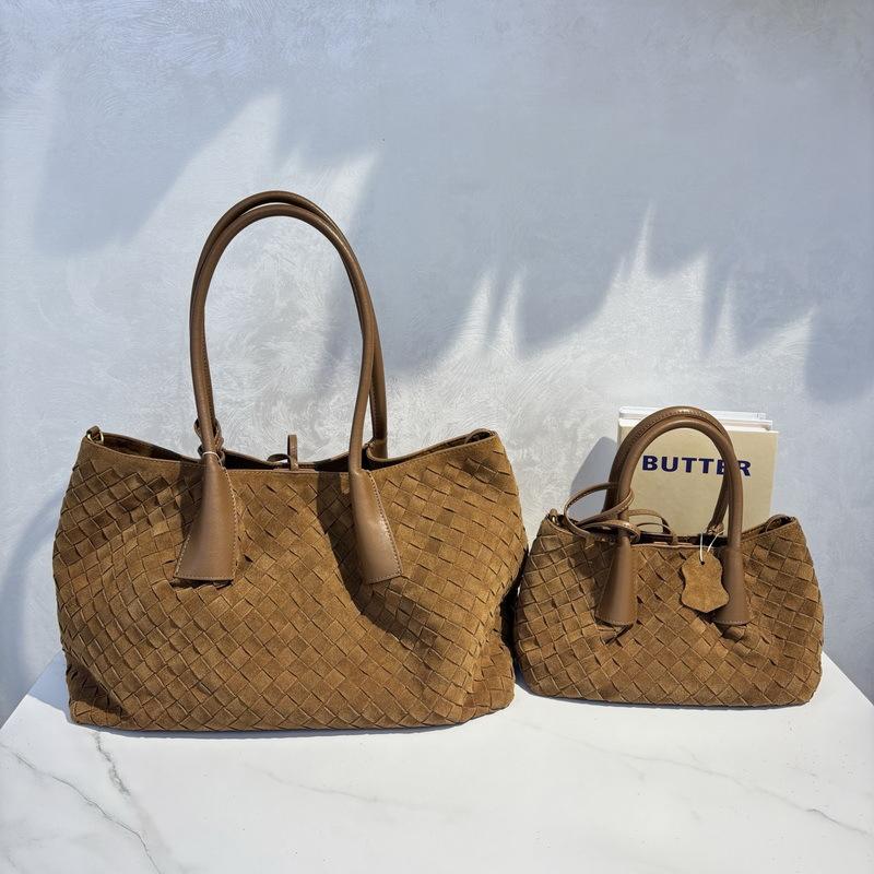 26 Borsa da Donna in Vera Pelle Intrecciata a Mano Tinta Opaca Borsa a Shopper Cesto di Verdura a Spalla