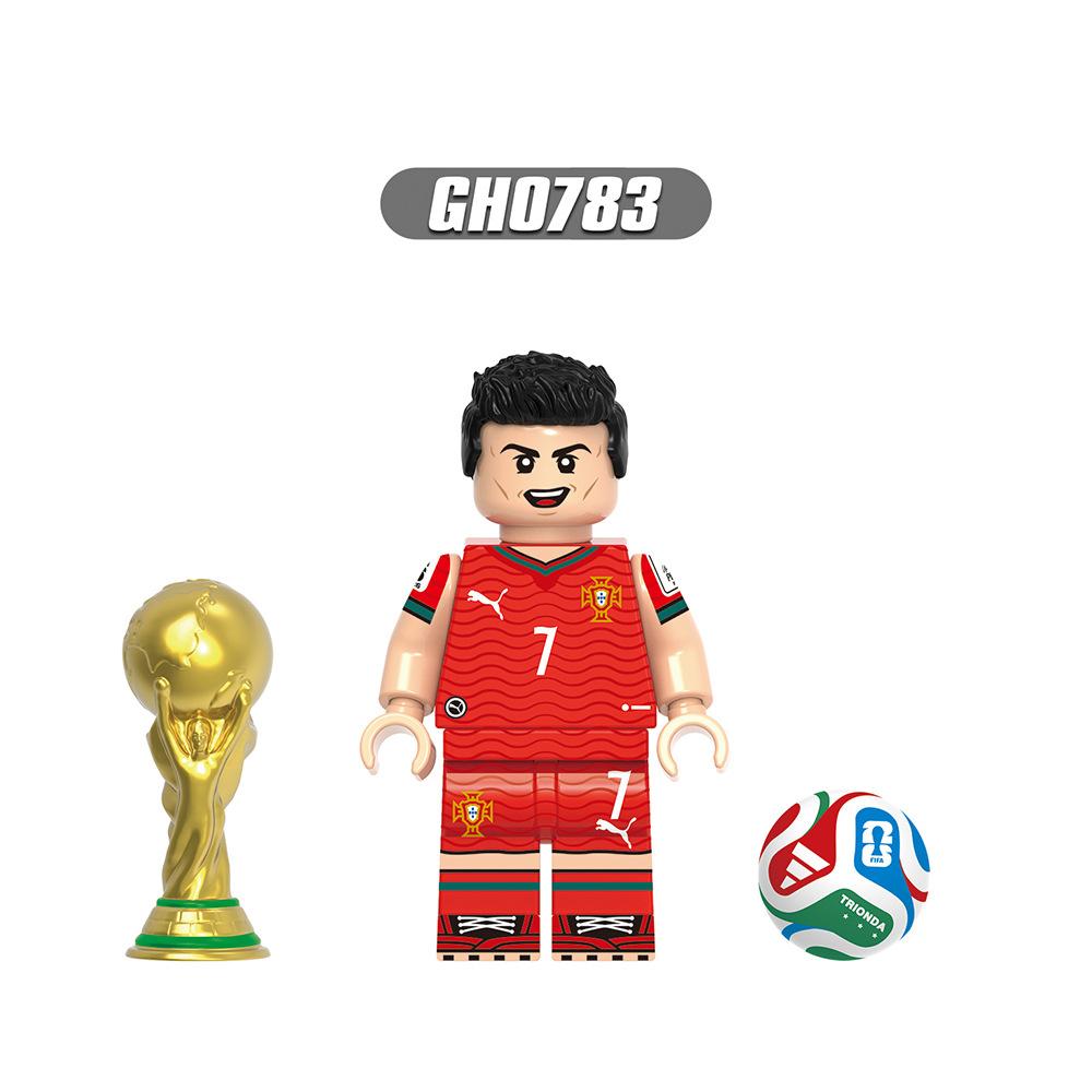 Football Series Educational Bags Assemble Toy Figures OPP Bag Kids Building Blocks Model Collectible
