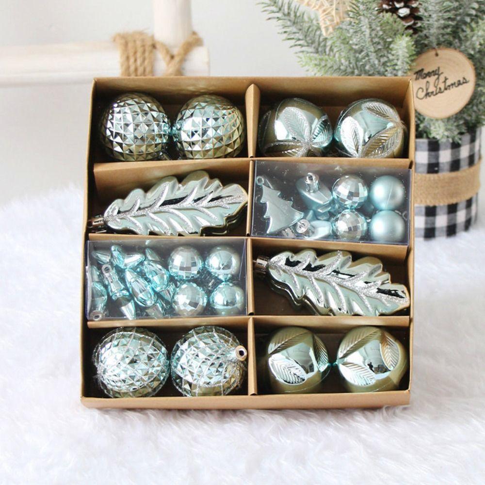 40pcs Shatterproof Christmas Ball Set Waterproof Christmas Tree Decoration Pendant  Home
