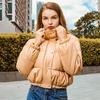 Cappotti Caldi Invernali Spessi in Ecopelle PU Parka Corti Moda Nero Imbottito in Cotone Punk Outwear Giacca da Donna in Piuma con Collo Rialzato Elegante con Zip Abbigliamento 2026