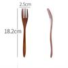 6pcs Japanese Solid Wood Forks Long Fruit Forks Dessert Forks Handmade Wooden Dinner Forks Bento Accessories
