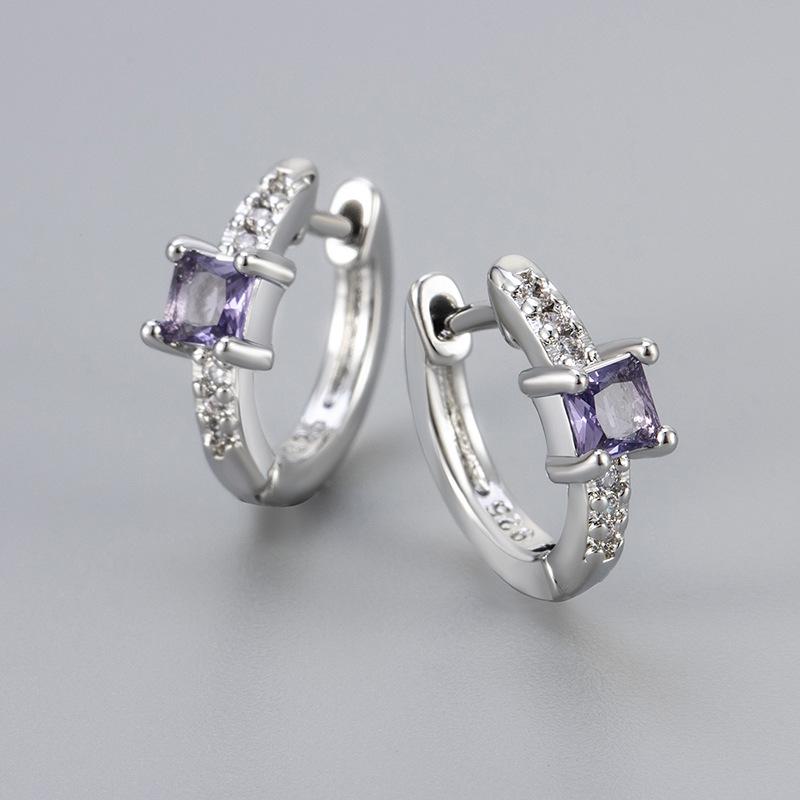 Retro Colored Diamond Ear Cuffs: Women's Luxury Micro-Paved Zircon Design