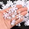Mini Non-Woven Snowflake Christmas Decor with Silk Flower - No Back Adhesive