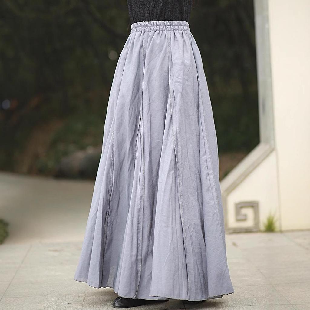 New Style Women's Summer Tencel Zen High Waist Midi Skirt - 4 Colors