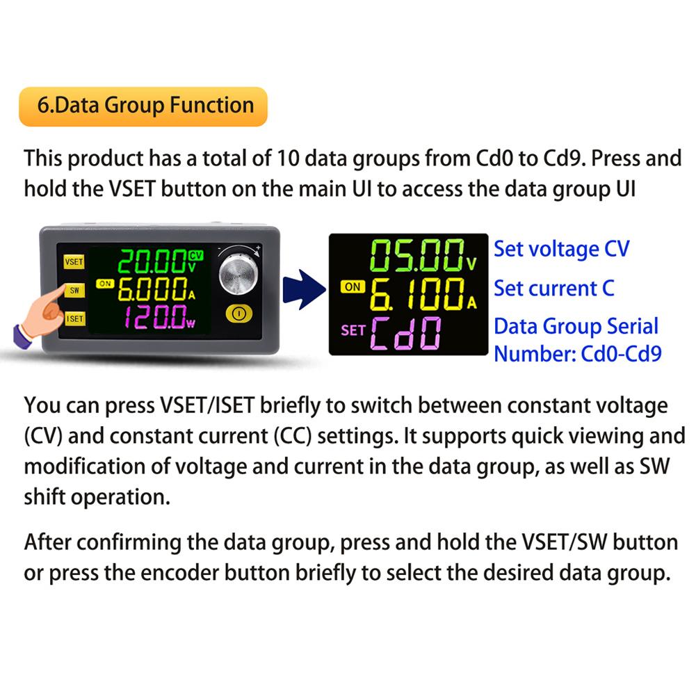 Digitales Gleichstrom-Spannungsregler-Stromversorgungsmodul Voller Betrachtungswinkel VA-Farb-LCD-Display