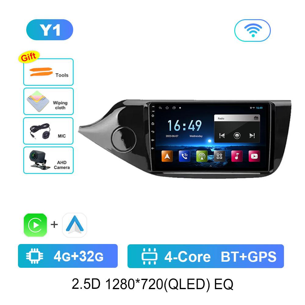 Car Radio Multimedia Player Android 14 for KIA Cee'd CEED JD 2012 - 2018 WiFi DSP Stereo GPS Navigation 4G HD Screen Bluetooth