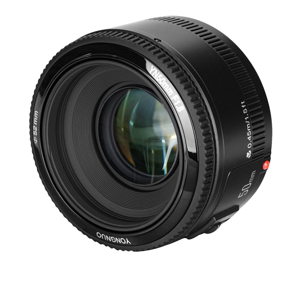 YONGNUO Canon YN50mm Prime Lens for Canon EF Standard Lens F1.8 Mount, Full-Frame Compatible,
