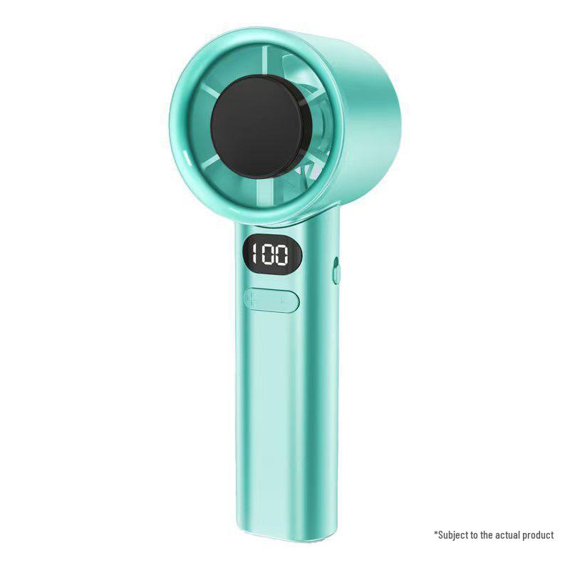 M11 Mini Handheld Fan: Small, Portable, Strong Wind, Brushless High-Speed Turbine - Popular in Southeast Asia 1200mAh 2-Speed + Display + Lanyard