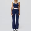Completo da Yoga da Donna Transfrontaliero: Color Block Nude Feel, Vita Alta Costolata, Abbigliamento Sportivo Fitness Versatile