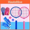 Vibrant Pink And Blue Children's Badminton Racket Set For School And Outdoor Activities
