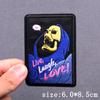 Skull Punk Embroidery Patches For Clothing Hip Hop Animal Patch Iron On Patches On Clothes Heart Sexy Patch For Clothes Stickers