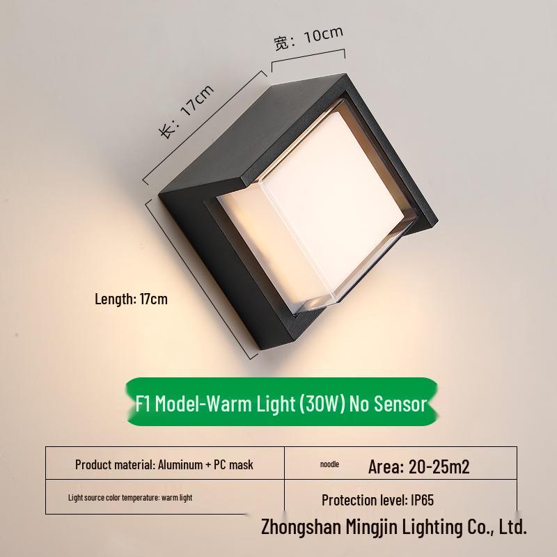 LED Waterproof Outdoor Wall Light for Balcony, Corridor, Courtyard, and Garden