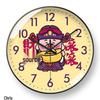 God of Wealth Luxury Silent Wall Clock - New Chinese Style for Living Room