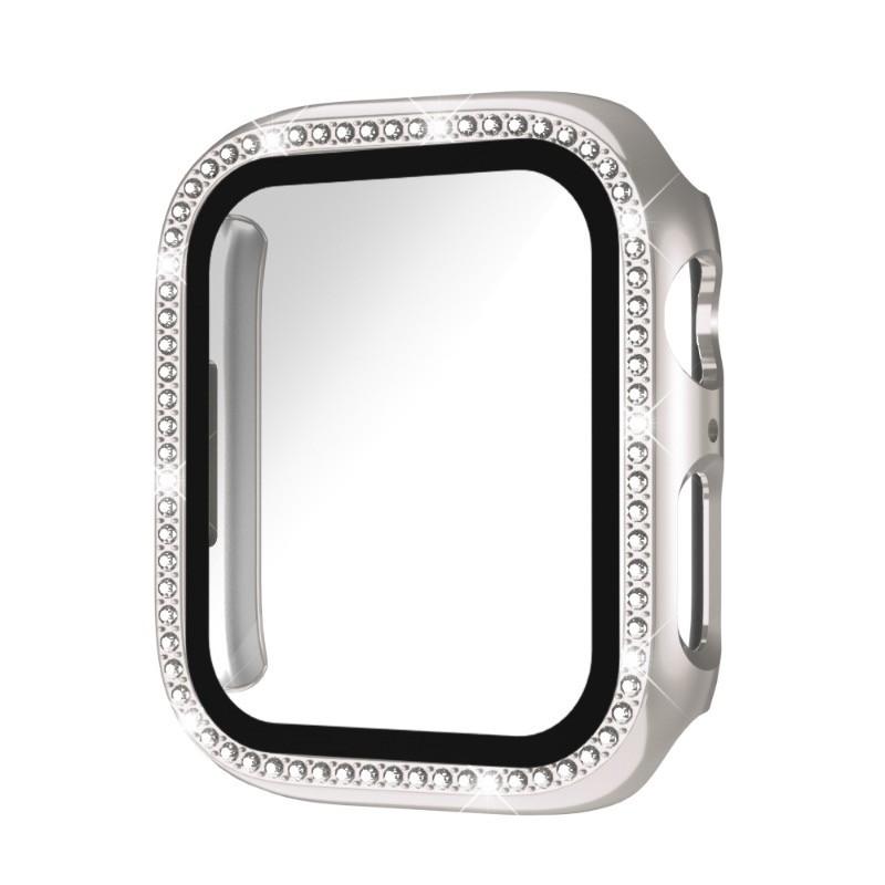 Glitter Diamond PC Hard Bumper Case for Apple Watch 10 9 8 4 5 6 SE 45mm 40mm 44MM 42mm 46mm Full Cover
