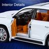 1:32 LX570 GLS580 SUV Car Model Toy Diecast Metal Doors Opened Sound Light Pull Back Off-road Vehicle Models Decorative Gifts