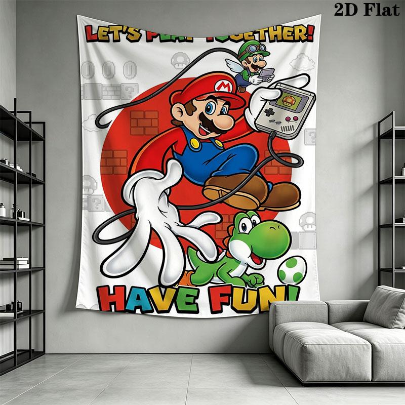 Mario Wall Hanging Printed Fabric Blanket Decorative Tapestries for Bedroom Living Room Home Decor