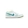 Jordan Air Jordan 1 Fantasy Forest Low Top Vintage Basketball Shoes Men's Green White HF4823-100(Team2267-)