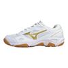 Mizuno Cyclone Speed 1 CN Protišmykové, Odolné proti oderu, Priedušné Nízke Tréningové Topánky Unisex Bielo-Zlaté Tenisky V1GA218152