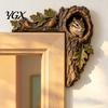 Woodland Door Frame Decor Chipmunk Tree Topper, Squirrel Owl Wooden Sign, Funny Whimsical Unique Housewarming Gifts for Her Animals Corner Ornament,