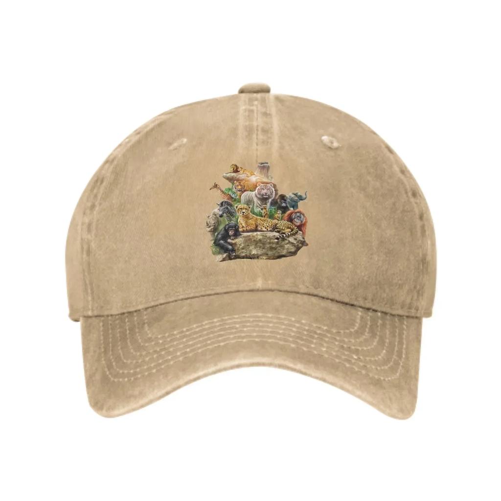 Wildlife Tiger Baseball Caps for Unisex Women Adjustable Fashion Casual Trucker Hats for Outdoor Fishing Activities