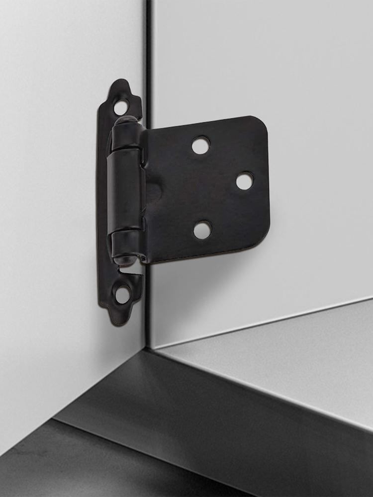 2Pcs American Self Closing Spring Hinge with Screws Overlay Cabinet Door Flush Hinges for DIY