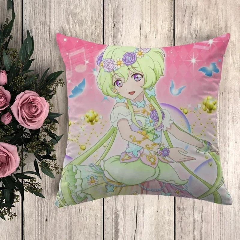 Pillowcase A-Aikatsu Pilow Cases Throw Pillows Anime Pillow Cover Decorative Pillowcases Cushion Covers Fall Decor