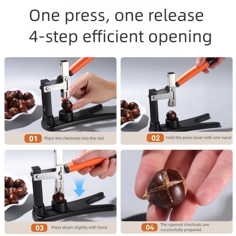 Practical Crosses Shape Chestnuts Opener Rustproof Kitchen Tool Nut Crackers Tool For Easy Shelling Without Strain