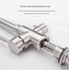Grifo de Cocina de Acero Inoxidable 304 con Doble Salida y Opciones de Agua Caliente, Fría y Purificada