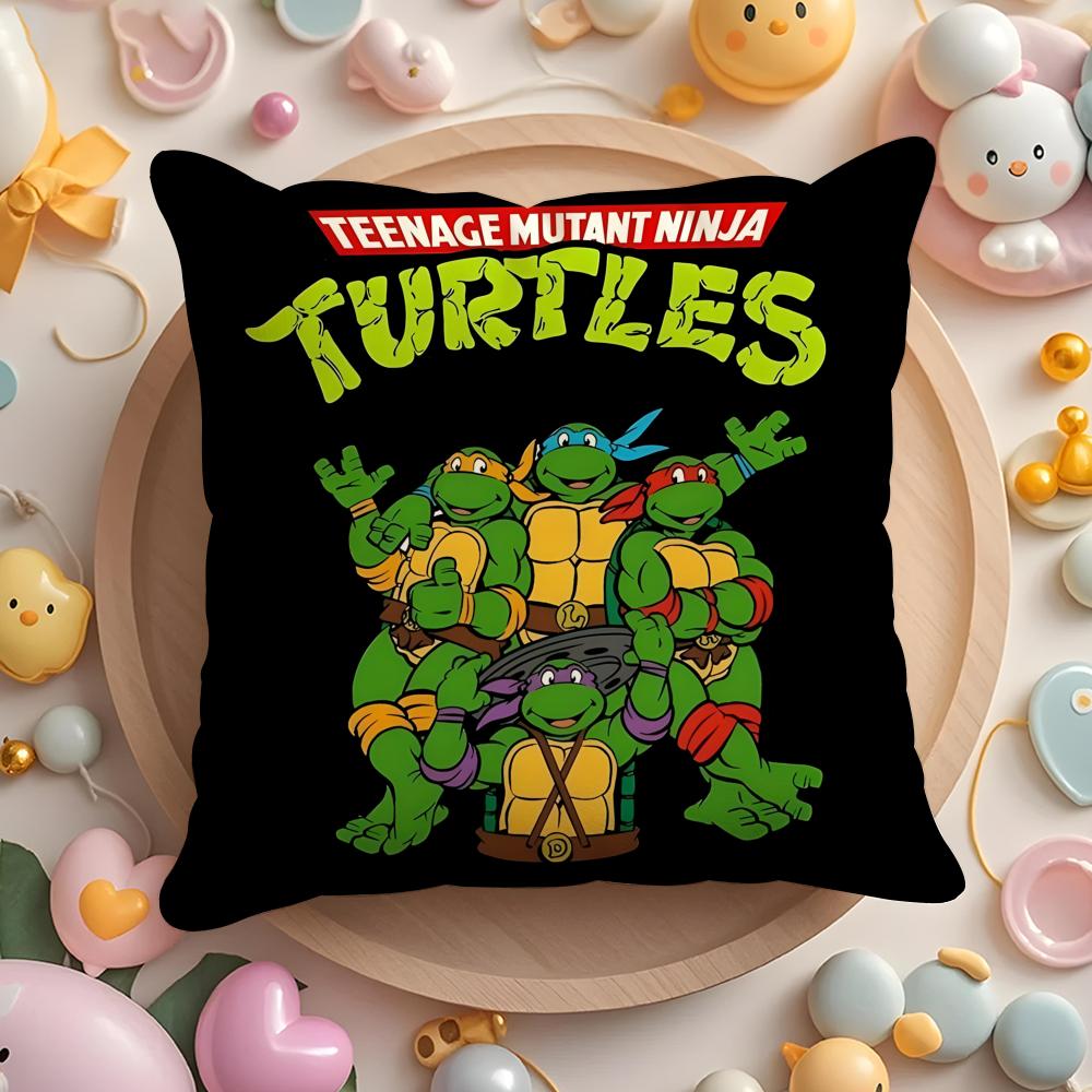 Teenage Mutant N-Ninja Turtles Cushion Cover Home & Car Multi-Scene Pillow Cover - Reversible, Soft & Durable for Daily Use
