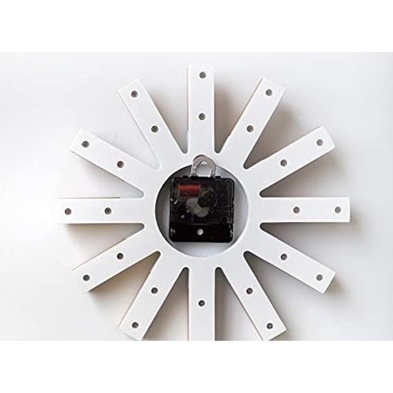 Interform Wall Clock CL-2949BK Vierco Black Nordic Wood W25H25D2.5cm Sweep Movement Silent