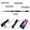 Baitcasting Fishing Rod 1.8m 2.1m 2.4m Travel Carbon Fiber Casting Fishing Pole for Bass Fishing