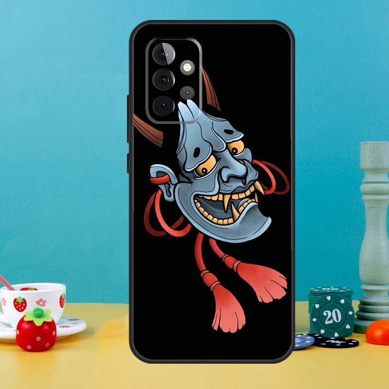 Étui Masque Hannya Oni Japonais Pour Samsung Galaxy A15 A16 A05 A26 A36 A56 A52 A53 A33 A13 A34 A54 A14 A35 A55 A22 A32