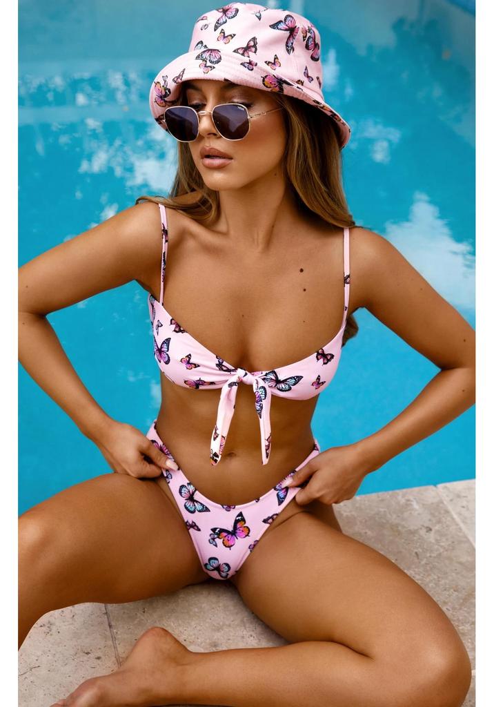 2023 Schmetterlingsmuster Knotenstil Bikini für Damen