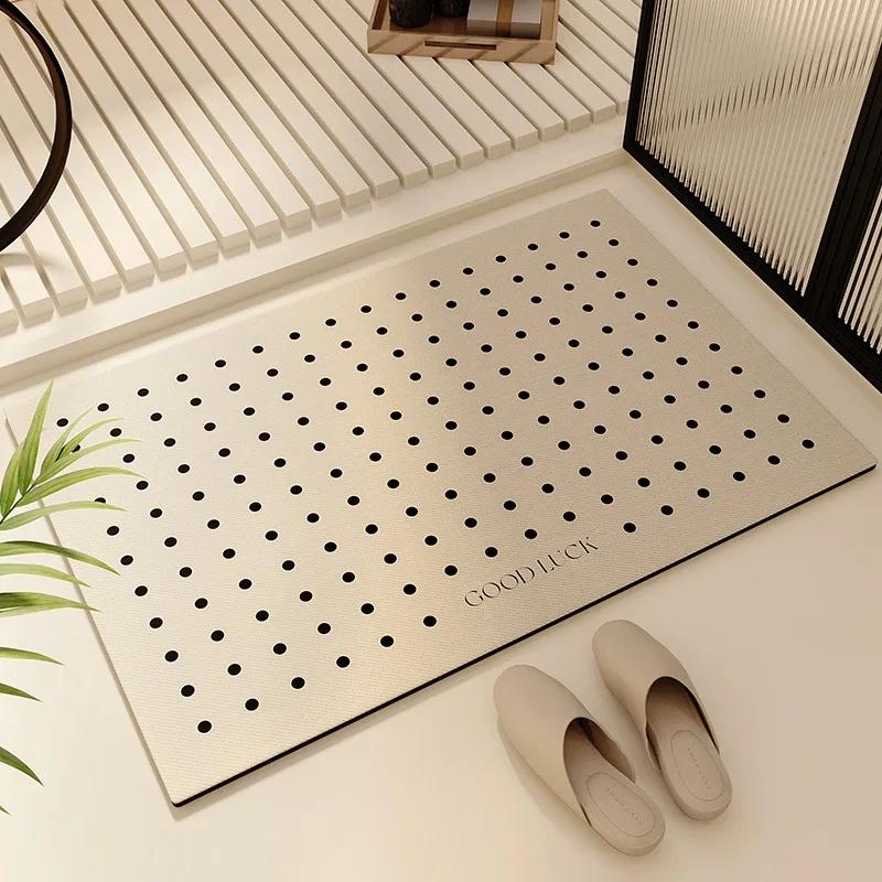 Non-slip Bathroom Carpet, Absorbent Doormat, Water-Absorbent Rug, Floor Mats, Bath Mat, Toilet Entrance, Home Decoration