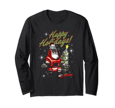 Fallout Feliz Natal do Santatron Camiseta de Manga Longa de Videogame de Natal