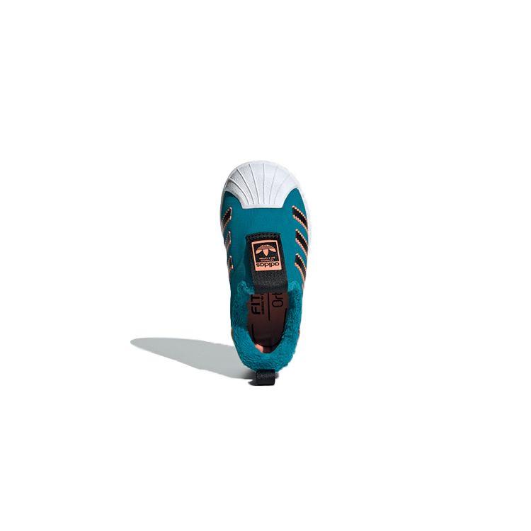 Adidas Originals Superstar Canvas Comfortable Low-Top Walker Shoes Baby Shoes Blue Black White EE6418