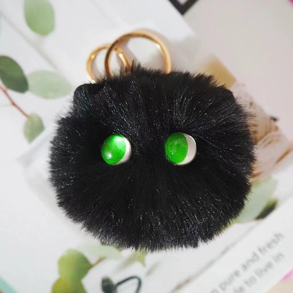 

Бантик из меха кролика рекс, подвеска-кошка, брелок, украшение в виде котенка