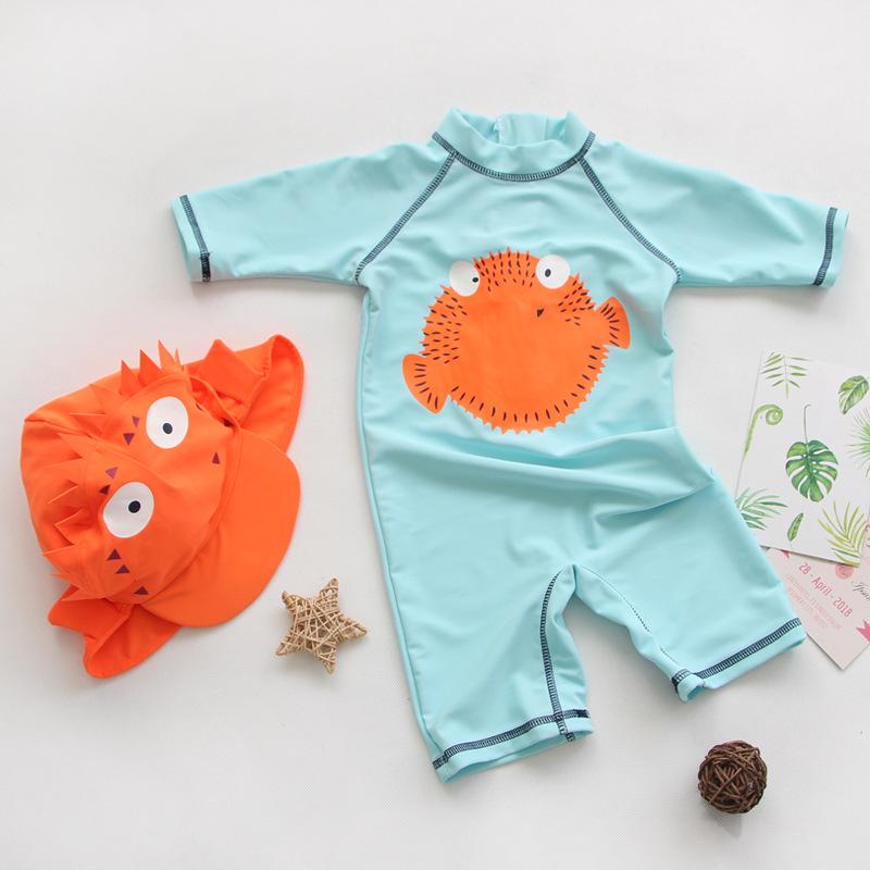 

Милый детский слитный купальник с принтом, быстросохнущий 5T (Height 92-100cm)