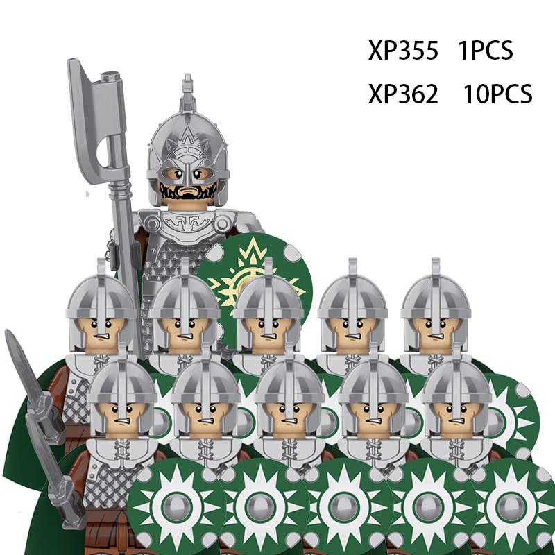 Soldados Élficos Medievais de Rohan Guarda Exército lotr Figuras de Ação Mini Blocos Boneca Montar Blocos de Construção MOC DIY Brinquedos para presentes de criança