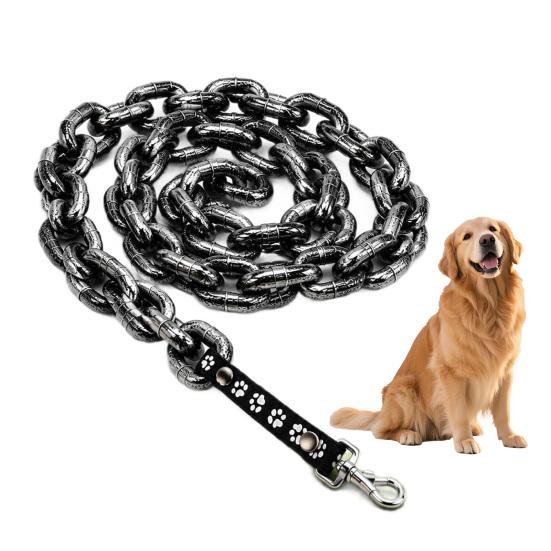 Birthday Gift for Dog Owners Big Chain Leash, Oversized Faux Metal Plastic Lightweight Novelty Pet Photo Props Walking Lead with Handle Puppies Cats,