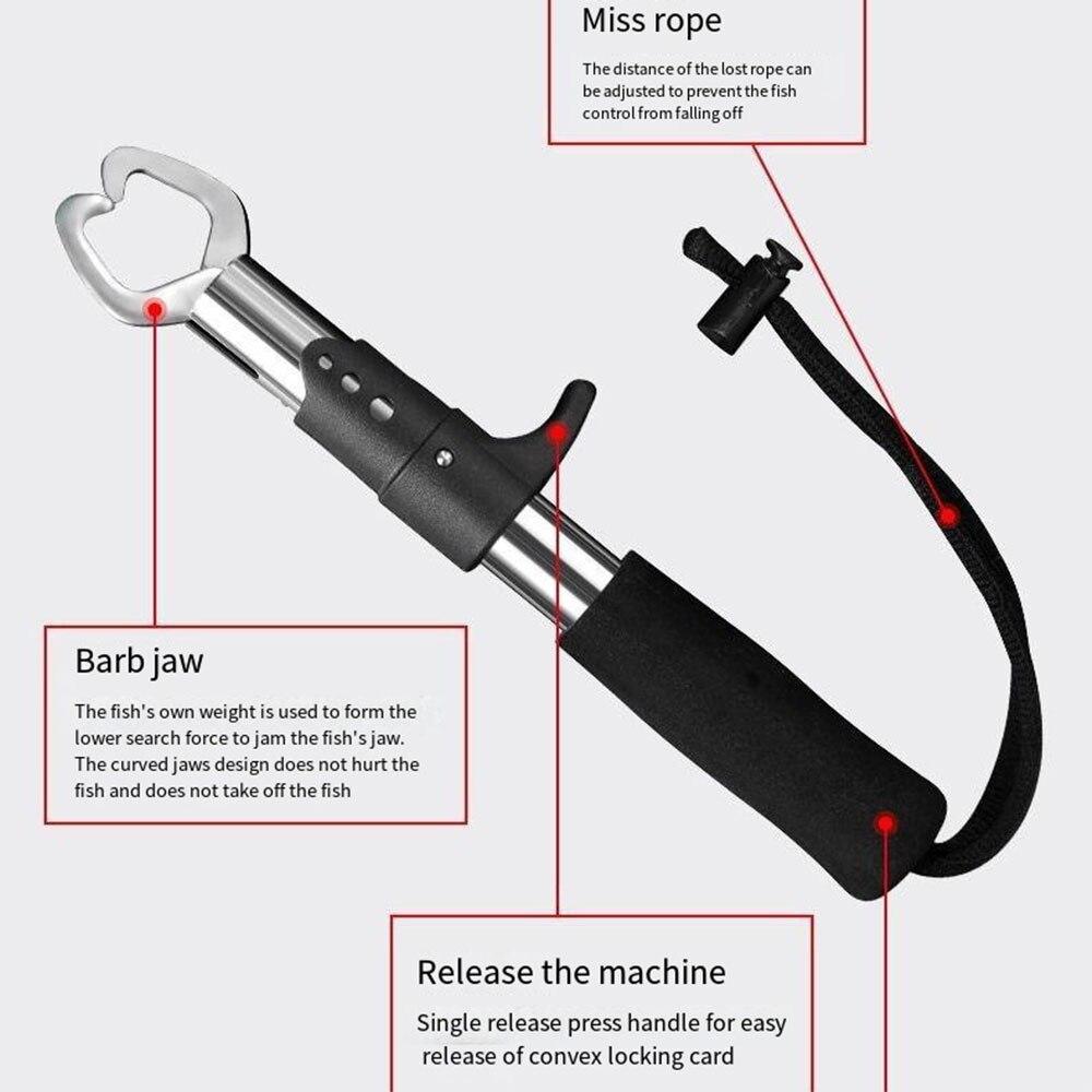 Portable Professional Fish Grip, Rustproof Stainless Steel Fish Controller, Lip Catcher, Folding Pliers, Fishing Equipment