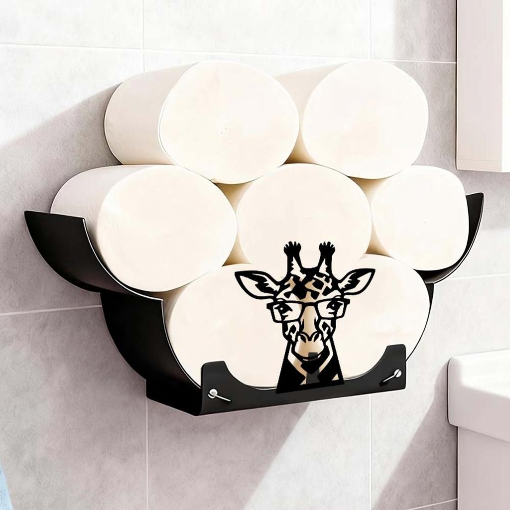 Tissue Holder Large Capacity Wall Mounted Decorative Wrought for Bathroom Kitchen