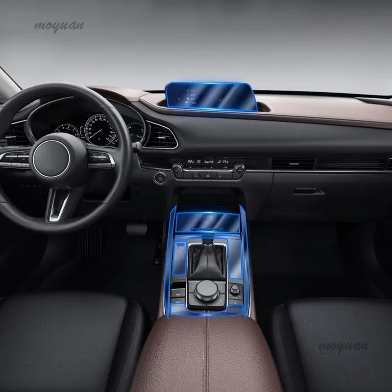 Tpu Transparent Film for Mazda CX30 CX-30 - Car Interior Sticker Center Console Gear Touch Screen Door Windows Panel