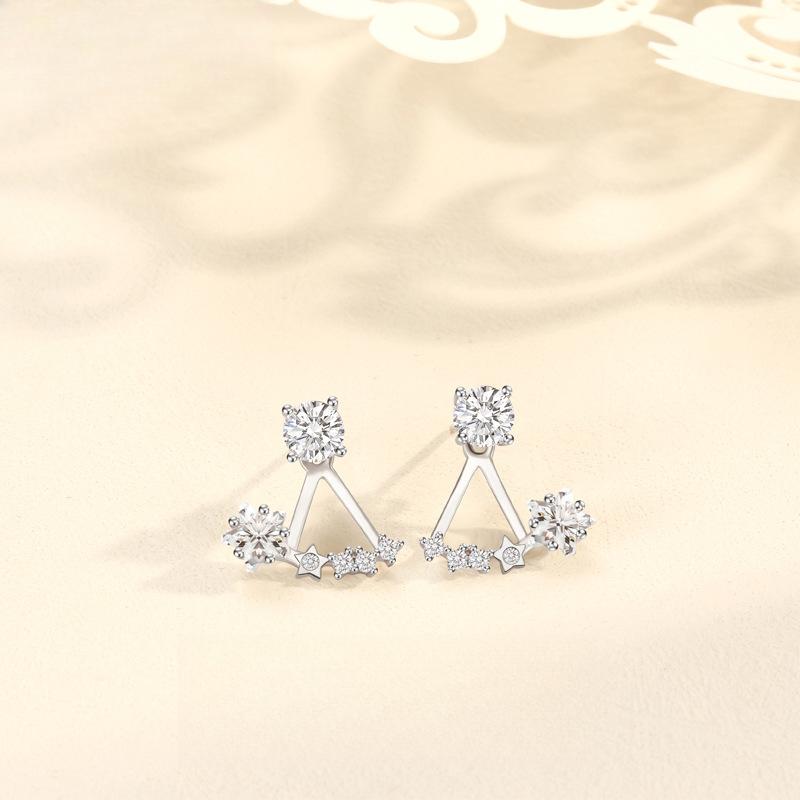 

Серьги-гвоздики в виде звездного вентилятора, женская корейская версия, индивидуальный темперамент, более удачливые пятиконечные звезды, креативные бриллиантовые серьги