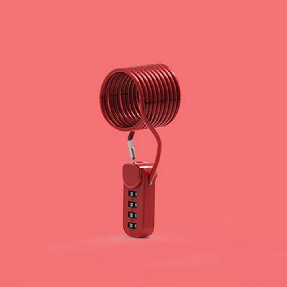 4 Digit Combination Code Number Lock With Spring Coil Wire Rope Colorful Code Lock for Travel Luggage Padlock Cabinet Locker