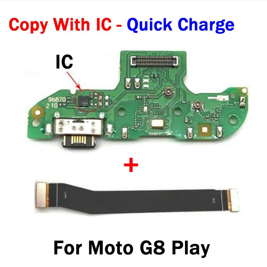 Getestet für Moto G6 G7 G8 G9 Play Plus Power G11 G111 USB Stromladeplatine Steckeranschluss Anschlussanschluss Dock mit Mainboard Flexkabel