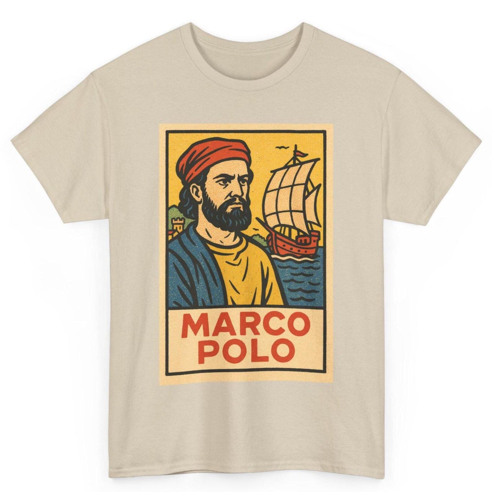 Marco Polo Retro Comic T-Shirt: Vintage Explorer Graphic Tee XL