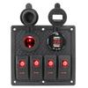 Circuit Digital Voltmeter For Car Auto Marine 4 Gang Switch Panel 5V 4.8A Dual USB Port